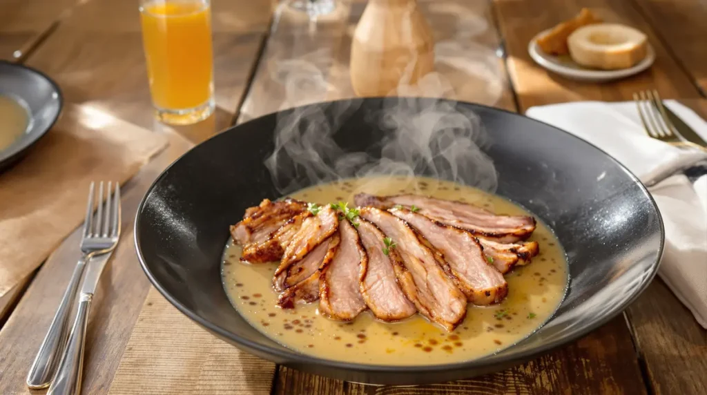 Ce rôti de porc cuit au lait est si fondant qu’on le déguste à la cuillère